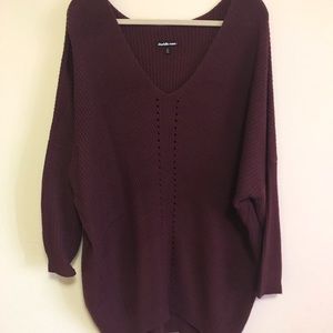 Burgundy red oversized sweater